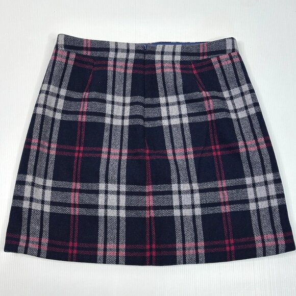 J.CREW MERCANTILE women's wool plaid skirt size 6 - Picture 2 of 4